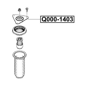 Фото автозапчастини опора переднього амортизатора NISSAN QASHQAI (J11, J11_) 1.2 DIG-T (HR12DDT) 2013.11- Q-FIX Q000-1403