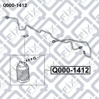 Подушка подвески пневматическая сзади левая TOYOTA LAND CRUISER PRADO 120 Q-FIX Q000-1412 (фото 1)