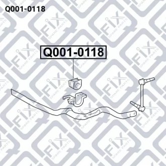 Втулка переднего стабилизатора TOYOTA FJ CRUISER GSJ15 2006- Q-FIX Q001-0118