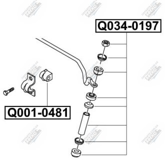 Фото автозапчасти втулка переднего стабилизатора DAEWOO NEXIA NEW 2009- Q-FIX Q0010481