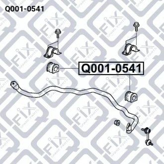 Втулка переднього стабілізатора HONDA ACCORD CU# 2008-2012 Q-FIX Q001-0541