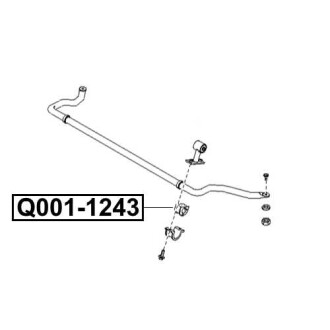 Фото автозапчасти втулка переднего стабилизатора KIA PREGIO 1997-2005 Q-FIX Q0011243