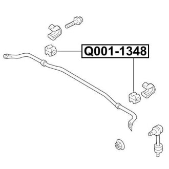 Фото автозапчасти втулка заднего стабилизатора HYUNDAI I40 (VF) 1.6 GDI (G4FD) 2012.03- Q-FIX Q0011348