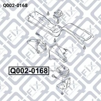 Подушка двигуна передня (гідравлічна) SUZUKI GRAND VITARA I (FT, HT) 1.6 4X4 (SQ 416) 03.1998 - 07.2003 Q-FIX Q002-0168