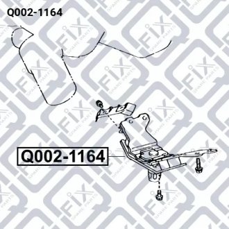 Подушка двигателя задняя TOYOTA LAND CRUISER 200 (_J2_) 4.6 V8 (_URJ202W_) 01.2012 - Q-FIX Q002-1164