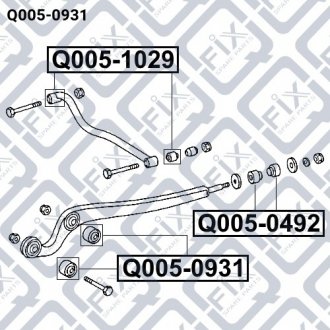 Сайлентблок рычага нижнего передний MERCEDES BENZ G-CLASS 460 1979-1993 Q-FIX Q005-0931 (фото 1)