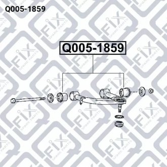 Сайлентблок переднего верхнего рычага LEXUS LX460/570 URJ20# 2007- Q-FIX Q005-1859