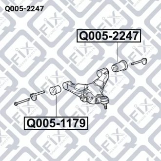 Сайлентблок переднего нижнего рычага LEXUS LX460/570 URJ20# 2007- Q-FIX Q005-2247 (фото 1)
