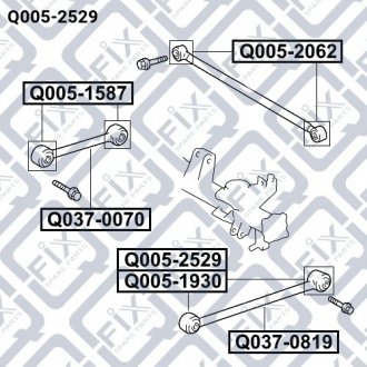 Сайлентблок заднього поздовжнього важеля HYUNDAI CM10 (CM) 2009- Q-FIX Q005-2529 (фото 1)