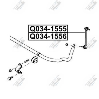 Фото автозапчасти тяга стабилизатора передняя левая FORD RANGER (TKE) 2.2 TDCI 04.2011 - Q-FIX Q034-1555