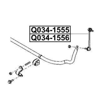 Фото автозапчасти тяга стабилизатора передняя правая FORD RANGER (TKE) 2.2 TDCI 04.2011 - Q-FIX Q034-1556