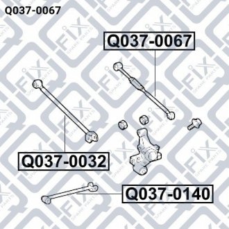 Тяга задняя поперечная регулируемая LEXUS ES300/330 MCV30 2001-2006 Q-FIX Q037-0067 (фото 1)