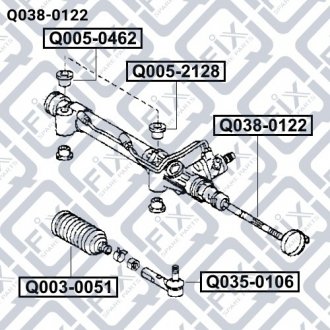Рулевая тяга LEXUS GX470 UZJ120 2002-2009 Q-FIX Q038-0122 (фото 1)