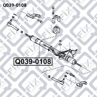 Рулевая рейка TOYOTA LAND CRUISER 100 (FZJ1_, UZJ1_) 4.2 D (HZJ105) (1H-Z) 1998.03-2007.08 Q-FIX Q039-0108