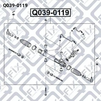 Рульова рейка TOYOTA HILUX III PICKUP (TGN1_, GGN2_, GGN1_, KUN2_, KUN1_) 3.0 D-4D 4WD (1KD-FTV) 2007.12- Q-FIX Q039-0119 (фото 1)