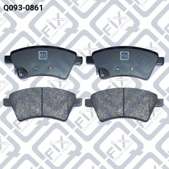 Колодки тормозные передние дисковые FIAT SEDICI (FY_) 1.6 16V (M16A) 2006.06- Q-FIX Q0930861