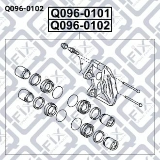 Тормозной суппорт передний левый Q-FIX Q096-0102