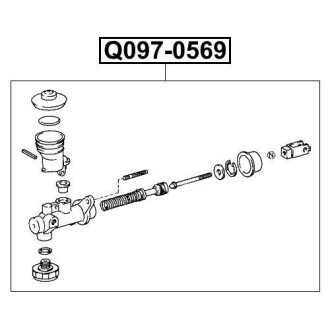 Фото автозапчасти цилиндр сцепления главный TOYOTA LAND CRUISER 80 (_J8_) 3.5 D 01.1990 - 08.1992 Q-FIX Q097-0569