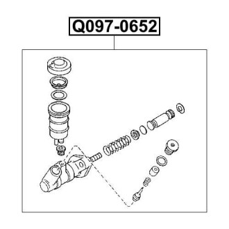 Фото автозапчастини циліндр зчеплення головний MAZDA B-SERIE (UF) 2.5 D 4WD 1996.02-1999.06 Q-FIX Q097-0652 (фото 1)