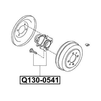 Фото автозапчасти ступица задняя NISSAN GRAND LIVINA PH L10P 2008- Q-FIX Q130-0541