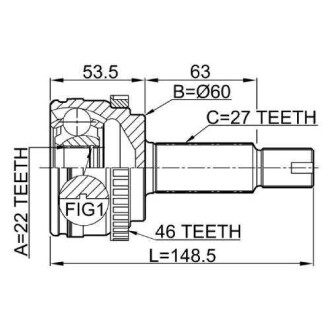 Фото автозапчасти шрус наружный HYUNDAI I30 2007-2012 Q-FIX Q131-0264