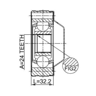 Фото автозапчастини шрус карданного валу HYUNDAI TERRACAN (HP) 2.5 TD 12.2001 - 12.2006 Q-FIX Q131-1512