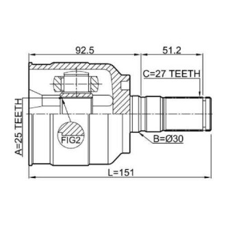 Фото автозапчастини шрус внутрішній лівий HYUNDAI GRANDEUR (HG) 2.4 16V 01.2011 - Q-FIX Q131-1622 (фото 1)