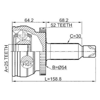 Фото автозапчасти шрус наружный HYUNDAI GRANDEUR (HG) 2.4 16V 01.2011 - Q-FIX Q131-1628