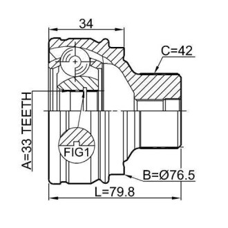 Фото автозапчастини шрус зовнішній AUDI A4 (8K2, B8) 1.8 TFSI 11.2007 - 03.2012 Q-FIX Q131-1635