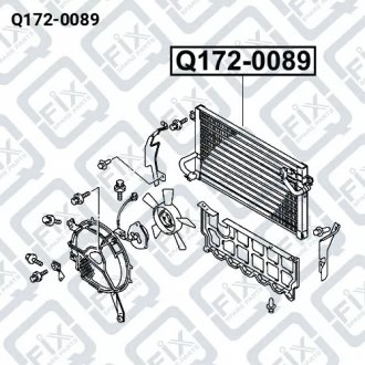Радиатор кондиционера MITSUBISHI MONTERO II (V3_W, V2_W, V4_W) 2.4 (V21W, V21C) (4G64(12V)) 1991.04-1999.10 Q-FIX Q172-0089