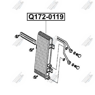 Фото автозапчастини радіатор масляний MITSUBISHI L 200 (K7_T, K6_T) 2.5 TD 4WD (K74T) (4D56 TD) 1996.06-2007.12 Q-FIX Q172-0119