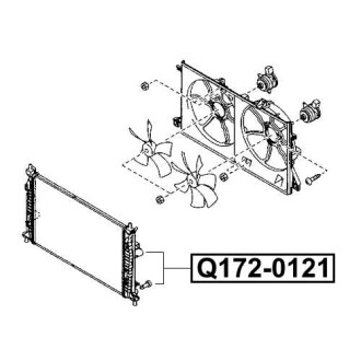 Фото автозапчасти радиатор охлаждения MAZDA 3 (BL) 1.6 MZR 01.2010 - 12.2013 Q-FIX Q172-0121