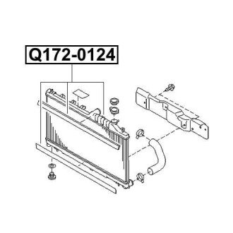 Фото автозапчасти радиатор охлаждения SUBARU LEGACY IV (BL, BP) 2.0 AWD (EJ20) 2005.06- Q-FIX Q172-0124