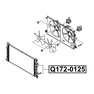 Фото автозапчастини радіатор охолодження MAZDA 3 (BL) 1.6 MZR (Z6) 2009.06- Q-FIX Q172-0125