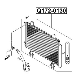 Фото автозапчастини радіатор кондиціонера SUZUKI SX4 (EY, GY) 1.5 (RW 415) 06.2006 - 07.2010 Q-FIX Q172-0130