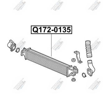 Фото автозапчасти радиатор интеркулера HONDA CIVIC 2016- Q-FIX Q172-0135