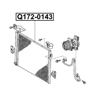 Фото автозапчасти радиатор кондиционера TOYOTA TACOMA GRN225 / TRN220 2004- Q-FIX Q172-0143