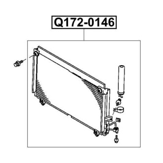 Фото автозапчасти радиатор кондиционера MITSUBISHI OUTLANDER I (CU_W) 2.0 (CU2W) 05.2003 - 10.2006 Q-FIX Q172-0146