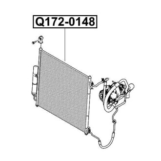 Фото автозапчасти радиатор кондиционера LAND ROVER RANGE ROVER IV 2013- Q-FIX Q172-0148