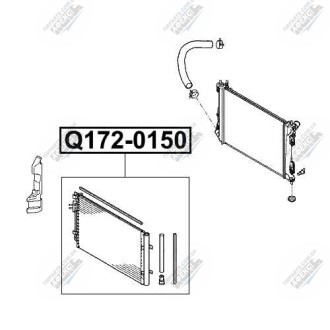 Фото автозапчасти радиатор кондиционера Q-FIX Q172-0150