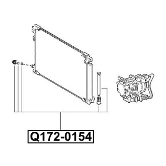 Фото автозапчасти радиатор кондиционера TOYOTA PRIUS (_W5_) 1.8 HYBRID (ZVW50_, ZVW51_) 09.2015 - Q-FIX Q172-0154