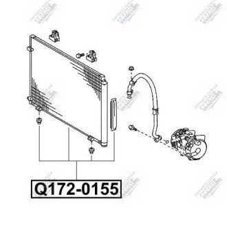 Фото автозапчасти радиатор кондиционера LEXUS RX (_L1_) 350 AWD (GGL15_, GRL10) 12.2008 - 02.2012 Q-FIX Q172-0155