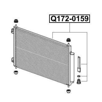 Фото автозапчасти радиатор кондиционера HONDA CR-V III (RE_) 2.0 I 4WD (RE5) 01.2007 - Q-FIX Q172-0159