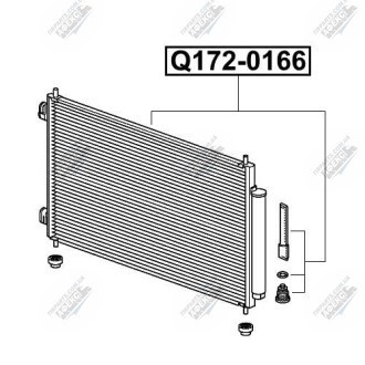 Фото автозапчасти радиатор кондиционера HONDA CR-V III (RE_) 2.0 I 4WD (RE5) 01.2007 - Q-FIX Q172-0166