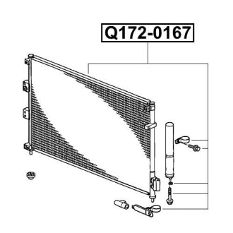 Фото автозапчастини радіатор кондиціонера HONDA CIVIC VIII седан (FD, FA) 1.3 HYBRID (FA3, FD3) 01.2006 - Q-FIX Q172-0167