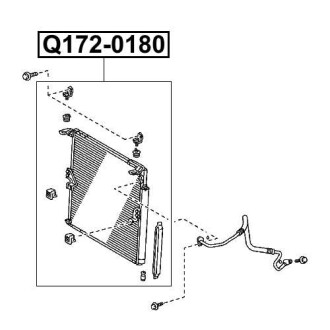 Фото автозапчасти радиатор кондиционера TOYOTA LAND CRUISER (_J15_) 2.8 D-4D (GDJ150_, GDJ155_) 06.2015 - Q-FIX Q172-0180