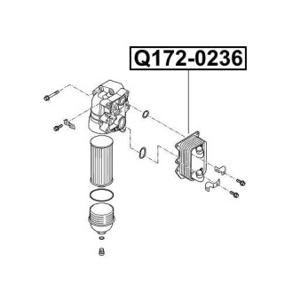 Фото автозапчасти радиатор охлаждения (маслоохладитель) Q-FIX Q172-0236