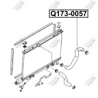 Фото автозапчастини патрубок радіатора нижній NISSAN MURANO Z50 2002-2007 Q-FIX Q173-0057 (фото 1)