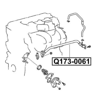 Фото автозапчастини патрубок системи охолодження (метал) Q-FIX Q173-0061