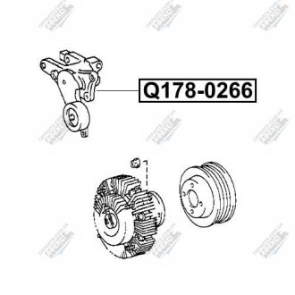 Фото автозапчастини натягувач ременя клинового TOYOTA HILUX KDN145 2001-2005 Q-FIX Q178-0266